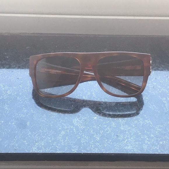 YSL sunglasses flat top and logo on wide sides